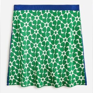 J. Crew - Mini Sweater Skirt in Green Floral Jacquard